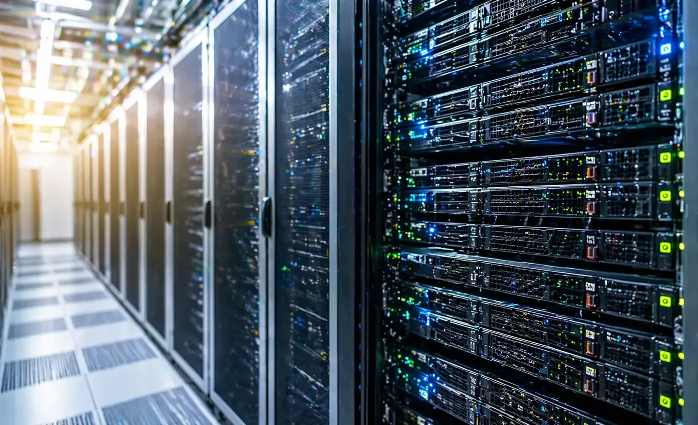 Image of servers in a data centre